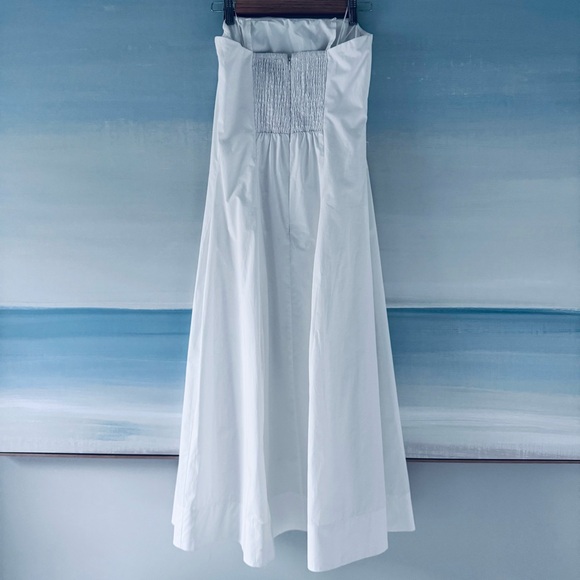 Anthropologie Mare Mare Strapless Midi Dress A-Line White Small - Picture 13 of 16